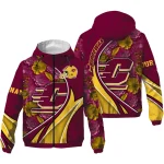 custom central michigan chippewas blossoms helmet maroon windbreaker jacket best selling