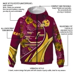 custom central michigan chippewas blossoms helmet maroon windbreaker jacket best selling