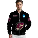 custom central michigan chippewas claw shred black bomber jacket best selling