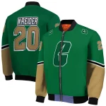 custom charlotte 49ers chevron style green bomber jacket best selling