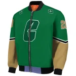 custom charlotte 49ers chevron style green bomber jacket best selling