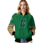 custom charlotte 49ers chevron style green bomber jacket best selling