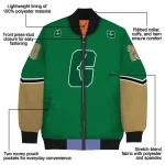 custom charlotte 49ers chevron style green bomber jacket best selling