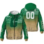 custom charlotte 49ers pattern layers green windbreaker jacket best selling