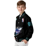 custom charlotte hornets claw edge black varsity jacket best selling