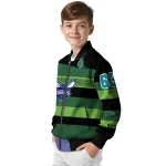 custom charlotte hornets clover green lines green black bomber jacket best selling