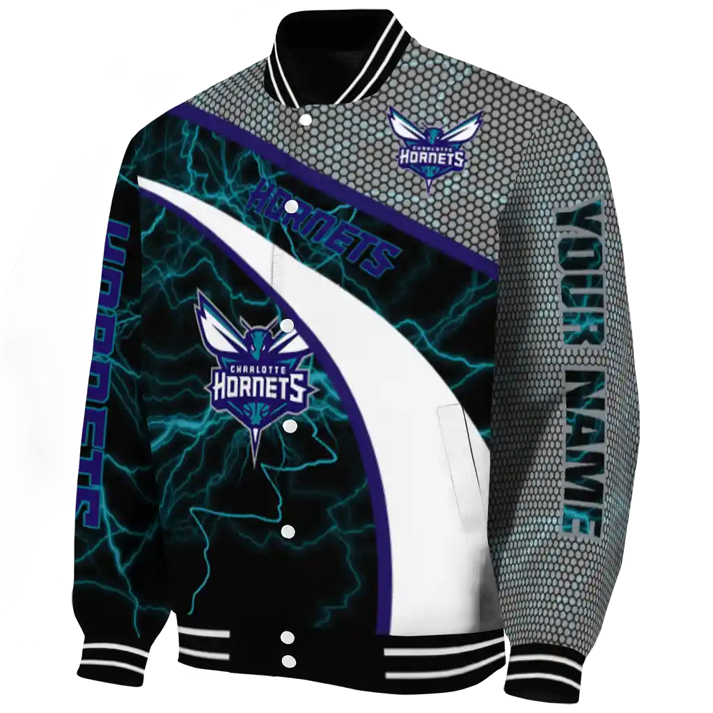 custom charlotte hornets electric flash teal varsity jacket best selling custom charlotte hornets electric flash teal varsity jacket best selling