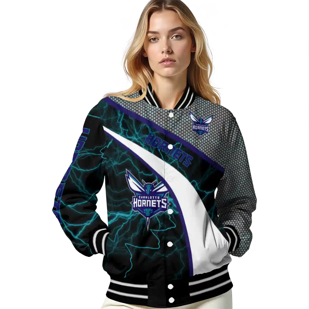 custom charlotte hornets electric flash teal varsity jacket latest model custom charlotte hornets electric flash teal varsity jacket latest model