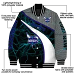 custom charlotte hornets electric flash teal varsity jacket best selling