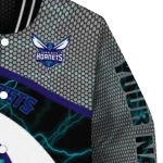 custom charlotte hornets electric flash teal varsity jacket best selling