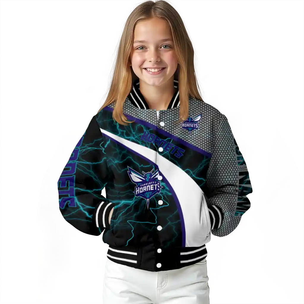 custom charlotte hornets electric flash teal varsity jacket top rated custom charlotte hornets electric flash teal varsity jacket top rated