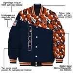 custom chicago bears freedom claw blue varsity jacket best selling