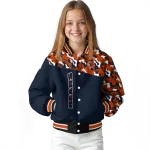custom chicago bears freedom claw blue varsity jacket best selling