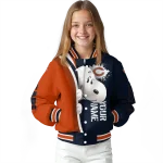 custom chicago bears snoopy head blue varsity jacket best selling
