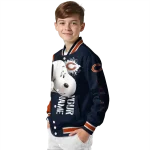 custom chicago bears snoopy head blue varsity jacket best selling
