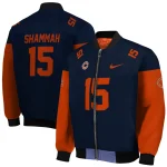 custom chicago bears team patch blue bomber jacket best selling