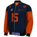 custom chicago bears team patch blue bomber jacket best selling