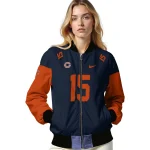 custom chicago bears team patch blue bomber jacket best selling