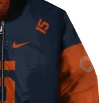 custom chicago bears team patch blue bomber jacket best selling