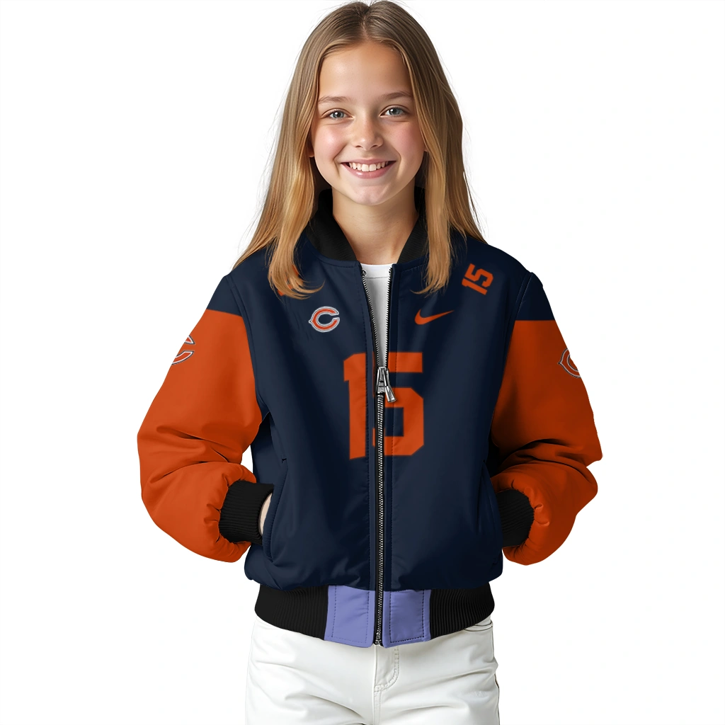custom chicago bears team patch blue bomber jacket top rated custom chicago bears team patch blue bomber jacket top rated