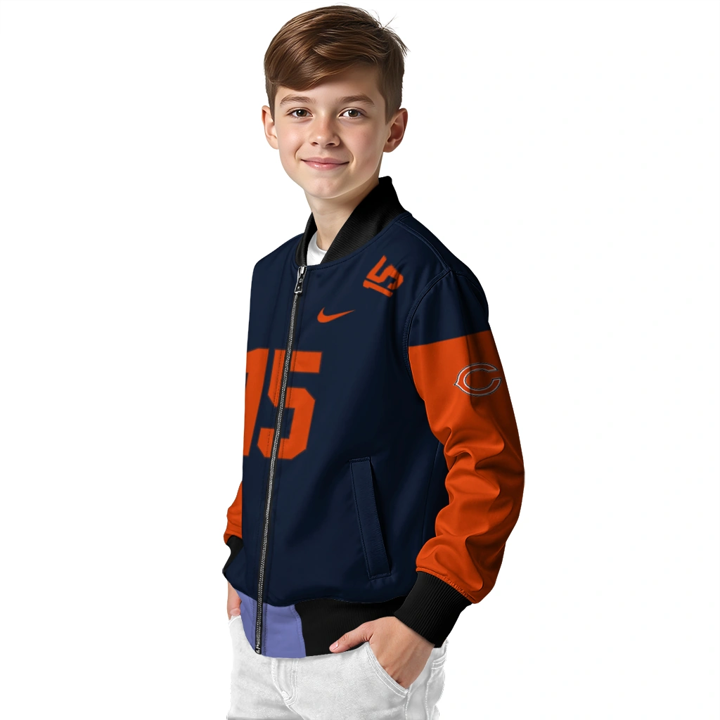 custom chicago bears team patch blue bomber jacket trendy custom chicago bears team patch blue bomber jacket trendy