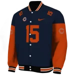 custom chicago bears team patch blue varsity jacket best selling