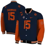 custom chicago bears team patch blue varsity jacket best selling