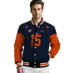 custom chicago bears team patch blue varsity jacket best selling