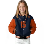 custom chicago bears team patch blue varsity jacket best selling