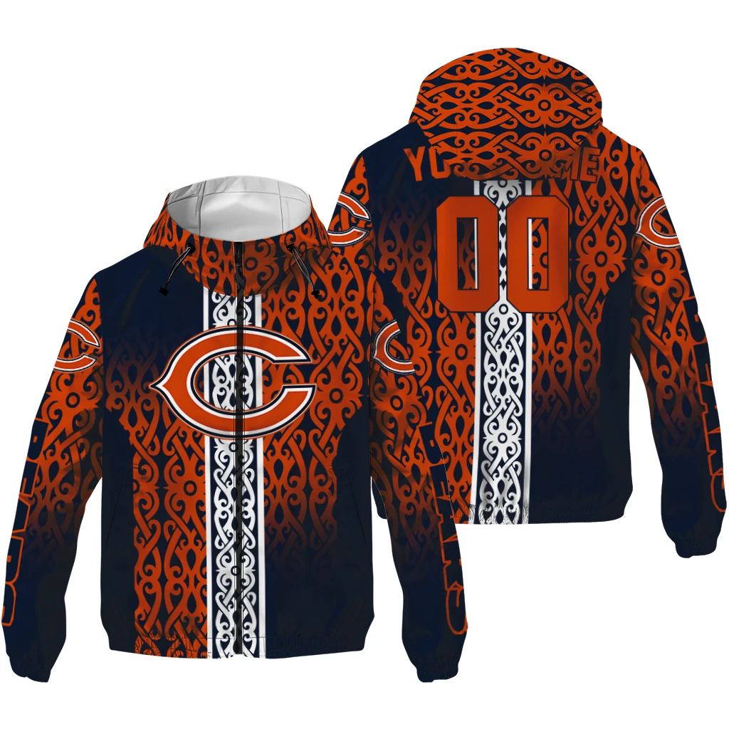 custom chicago bears tribal swirls blue windbreaker jacket high quality custom chicago bears tribal swirls blue windbreaker jacket high quality