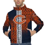 custom chicago bears tribal swirls blue windbreaker jacket best selling