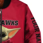 custom chicago blackhawks adorable yoda red black bomber jacket best selling
