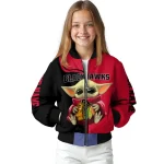custom chicago blackhawks adorable yoda red black bomber jacket best selling