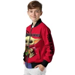 custom chicago blackhawks adorable yoda red black bomber jacket best selling