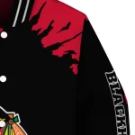 custom chicago blackhawks burst splatter red varsity jacket best selling