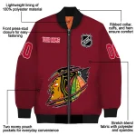 custom chicago blackhawks claw rip red bomber jacket best selling