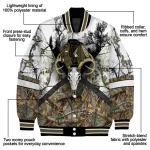 custom chicago blackhawks deer skull camouflage white varsity jacket best selling