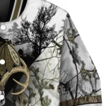 custom chicago blackhawks deer skull camouflage white varsity jacket best selling