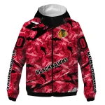 custom chicago blackhawks shark art red windbreaker jacket best selling