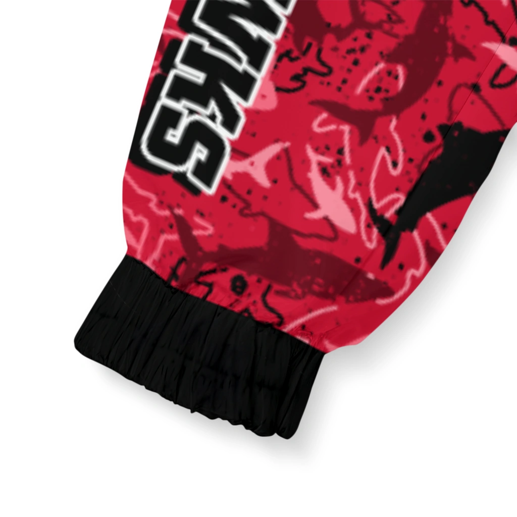 custom chicago blackhawks shark art red windbreaker jacket latest model custom chicago blackhawks shark art red windbreaker jacket latest model