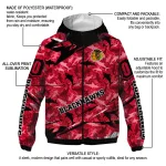 custom chicago blackhawks shark art red windbreaker jacket best selling