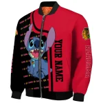 custom chicago blackhawks stitch laughing red bomber jacket best selling