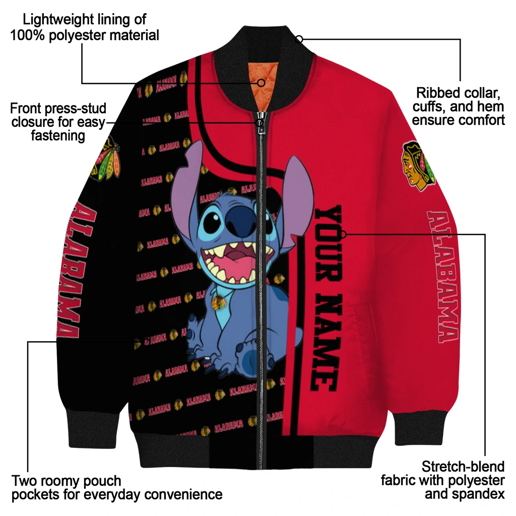 custom chicago blackhawks stitch laughing red bomber jacket new arrival custom chicago blackhawks stitch laughing red bomber jacket new arrival