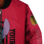 custom chicago blackhawks stitch laughing red bomber jacket best selling
