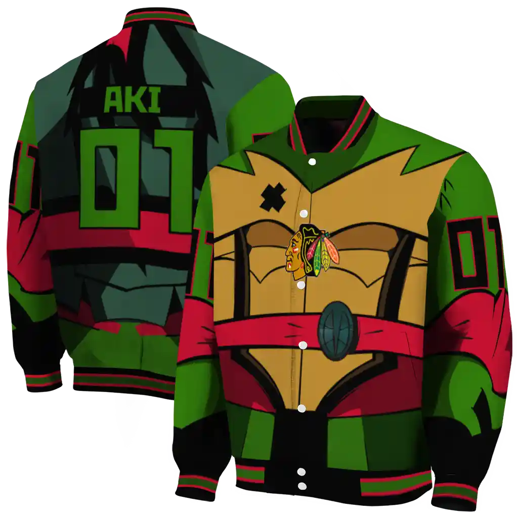 custom chicago blackhawks turtle armor varsity jacket fashion forward custom chicago blackhawks turtle armor varsity jacket fashion forward