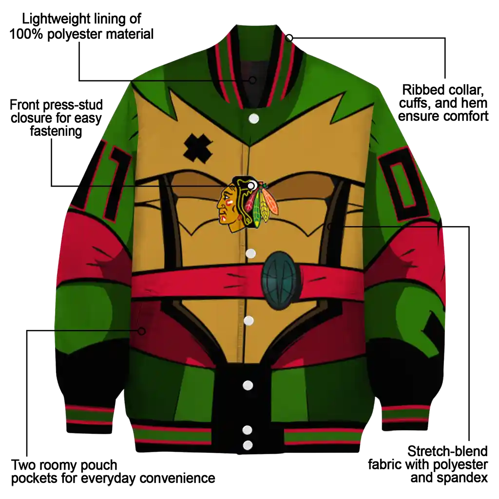 custom chicago blackhawks turtle armor varsity jacket new arrival custom chicago blackhawks turtle armor varsity jacket new arrival