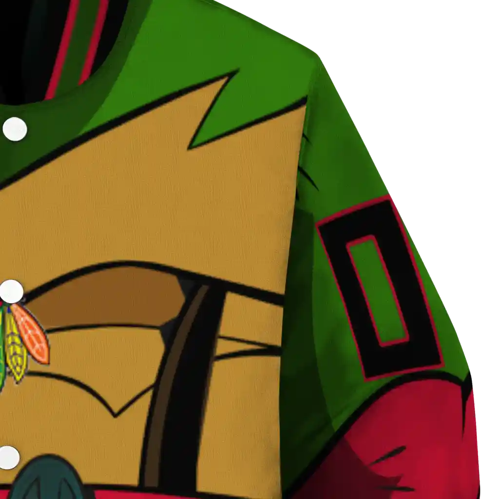 custom chicago blackhawks turtle armor varsity jacket premium grade custom chicago blackhawks turtle armor varsity jacket premium grade