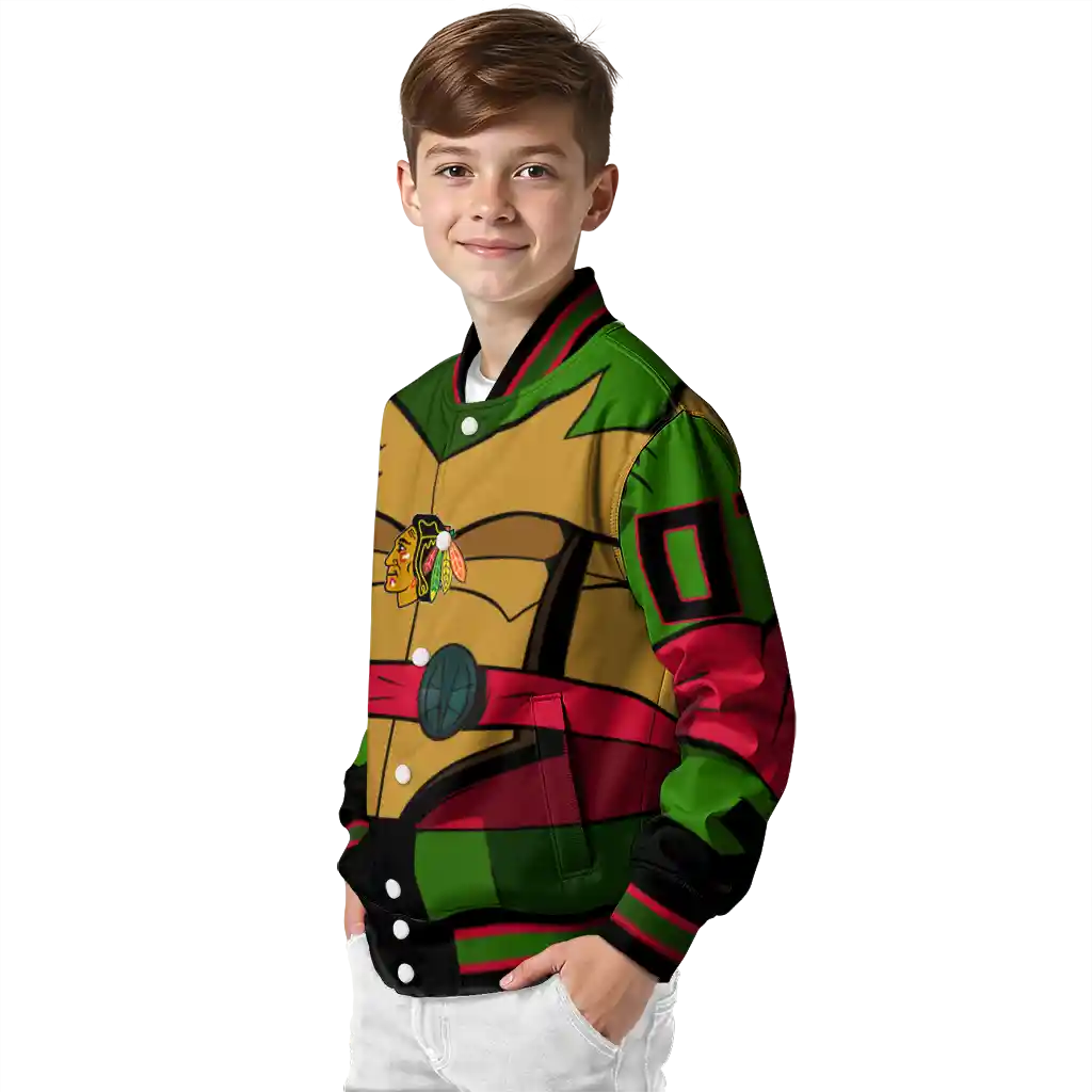 custom chicago blackhawks turtle armor varsity jacket trendy custom chicago blackhawks turtle armor varsity jacket trendy