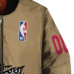 custom chicago bulls claw opening beige bomber jacket best selling