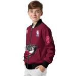 custom chicago bulls claw slash red bomber jacket best selling